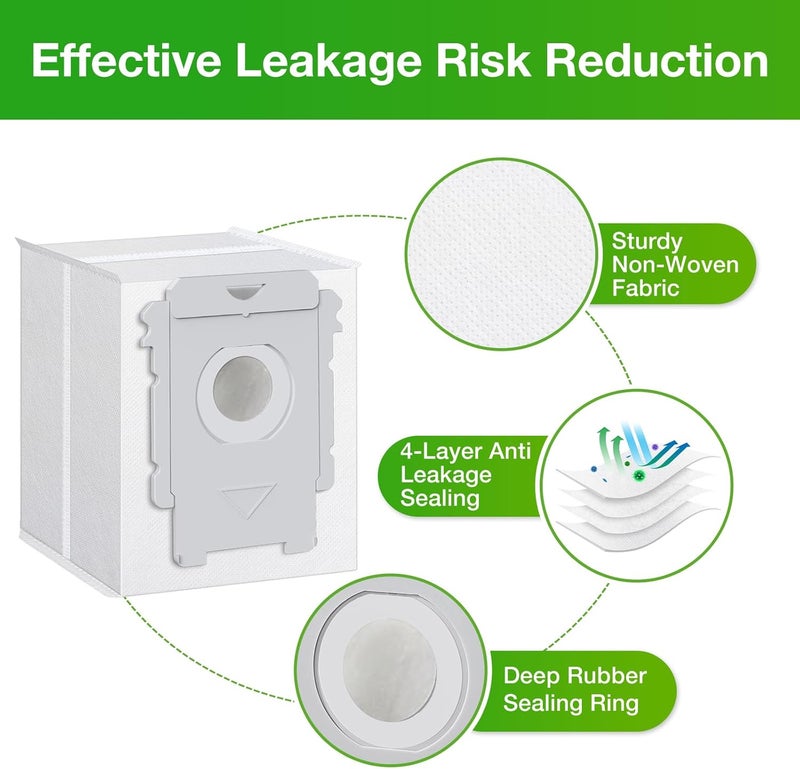 VB 16 Pack Replacement Roomba Vacuum Bags, Compatible with iRobot Roomba 104 105 405 504 505 705 Combo 10 Max, i7+ i3+ i4+ i6+ i8+ j7+ s9+, i s j Series, All Clean Base Automatic Dirt Disposal Bags - Image 5